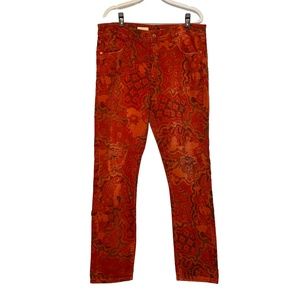 NWT Pilcro Anthropologie Slim Boyfriend Crop‎ Distressed Corduroys Size 31 Tall